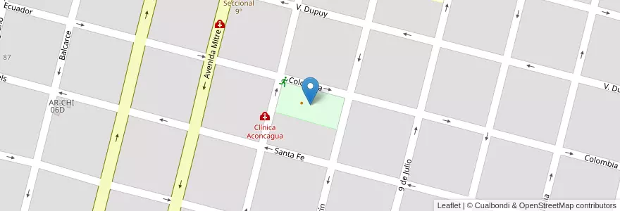 Mapa de ubicacion de Palacio Municipal de Deportes en Аргентина, Сан-Луис, General Pedernera, Villa Mercedes, Municipio De Villa Mercedes.