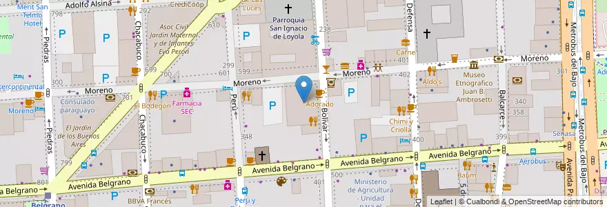 Mapa de ubicacion de Palacio Raggio, Montserrat en آرژانتین, Ciudad Autónoma De Buenos Aires, Comuna 1, Buenos Aires.