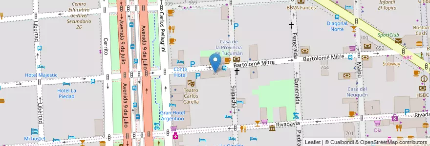 Mapa de ubicacion de Palacio San Miguel, San Nicolas en Arjantin, Ciudad Autónoma De Buenos Aires, Comuna 1, Buenos Aires.