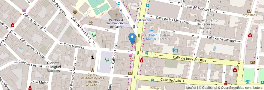 Mapa de ubicacion de Paldental en スペイン, マドリード州, Comunidad De Madrid, Área Metropolitana De Madrid Y Corredor Del Henares, Madrid.