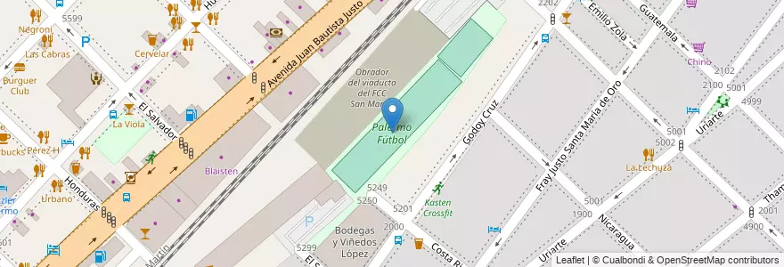Mapa de ubicacion de Palermo Fútbol, Palermo en Argentine, Ciudad Autónoma De Buenos Aires, Buenos Aires.