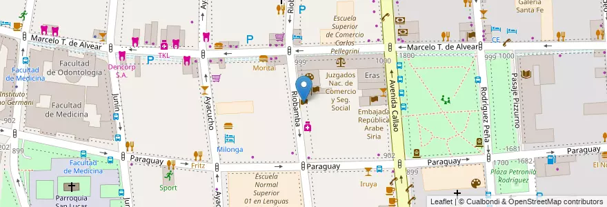 Mapa de ubicacion de Palestina, Recoleta en 阿根廷, Ciudad Autónoma De Buenos Aires, Comuna 2, 布宜诺斯艾利斯.