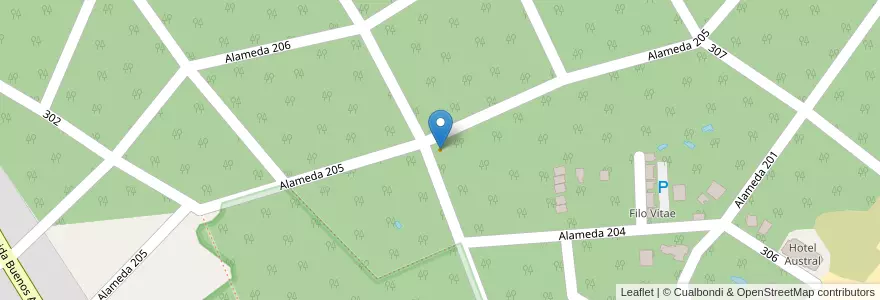 Mapa de ubicacion de Palo Alto en الأرجنتين, بوينس آيرس, Partido De Villa Gesell.