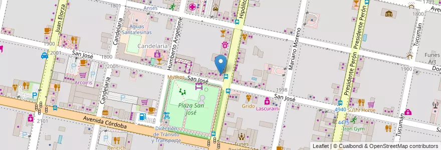 Mapa de ubicacion de Pampa Funes en الأرجنتين, سانتا في, Departamento Rosario, Municipio De Funes, Funes.
