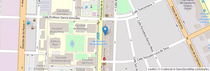 Mapa de ubicacion de Pan & Tomate en 西班牙, 安达鲁西亚, Sevilla, Sevilla.