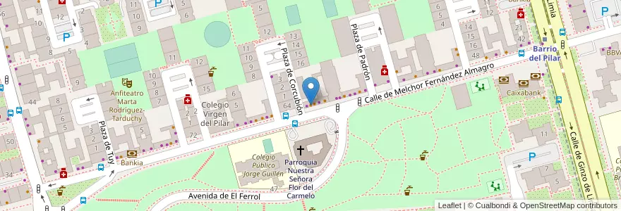 Mapa de ubicacion de Pan & Vino en إسبانيا, منطقة مدريد, منطقة مدريد, Área Metropolitana De Madrid Y Corredor Del Henares, مدريد.