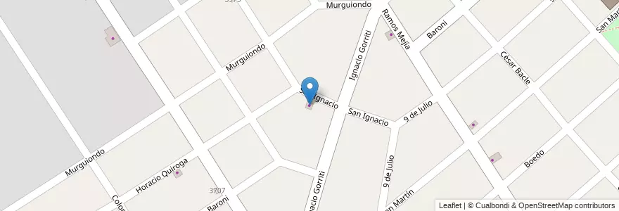 Mapa de ubicacion de Panaderia en Argentinië, Buenos Aires, Partido De Malvinas Argentinas, Los Polvorines.