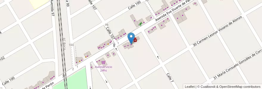 Mapa de ubicacion de Panaderia Confiteria en Arjantin, Buenos Aires, Partido De Presidente Perón.