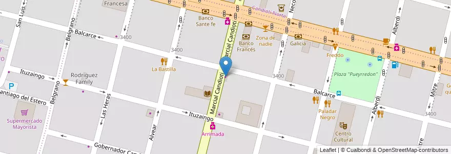 Mapa de ubicacion de Panaderia Franco Colella en الأرجنتين, سانتا في, إدارة العاصمة, سانتا في العاصمة, سانتا في.