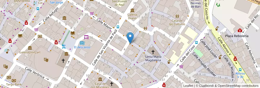 Mapa de ubicacion de Panadería La Vida en Испания, Арагон, Сарагоса, Zaragoza, Сарагоса.