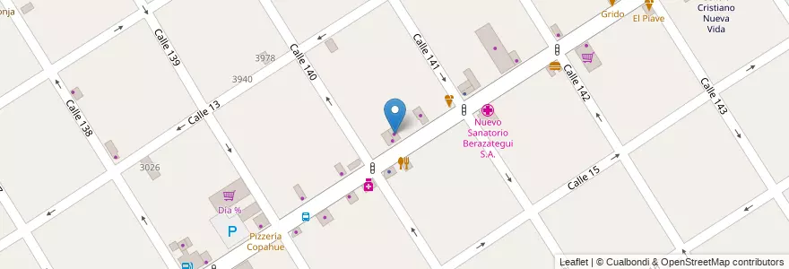 Mapa de ubicacion de Panadería Lujan en Argentinië, Buenos Aires, Partido De Berazategui, Berazategui.