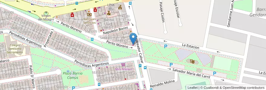 Mapa de ubicacion de Panadería San Antonio en Argentina, San Juan, Chile, Rivadavia.