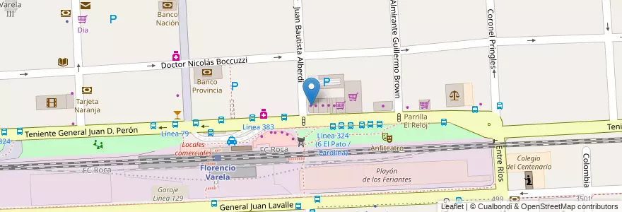 Mapa de ubicacion de Panaderia y Confiteria "La Harinera" en الأرجنتين, بوينس آيرس, Partido De Florencio Varela, Florencio Varela.