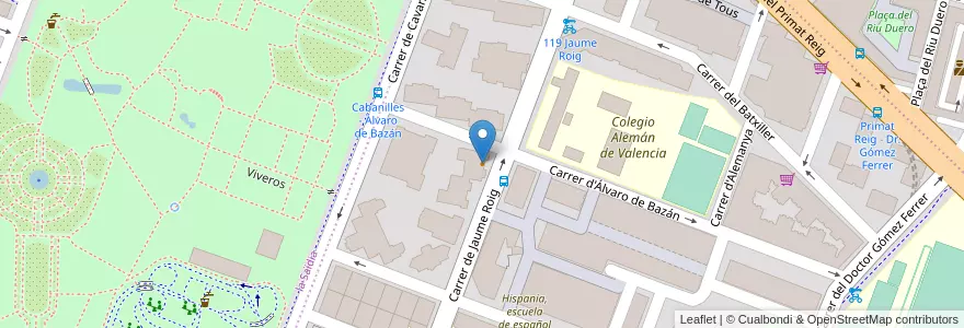 Mapa de ubicacion de Panaria Jaime Roig en スペイン, バレンシア州, València / Valencia, Comarca De València, València.