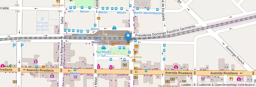 Mapa de ubicacion de Pancheria de la Plaza en Arjantin, Buenos Aires, Partido De Morón, Morón.