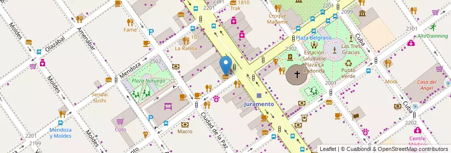Mapa de ubicacion de Pancho Factory, Belgrano en 阿根廷, Ciudad Autónoma De Buenos Aires, 布宜诺斯艾利斯, Comuna 13.