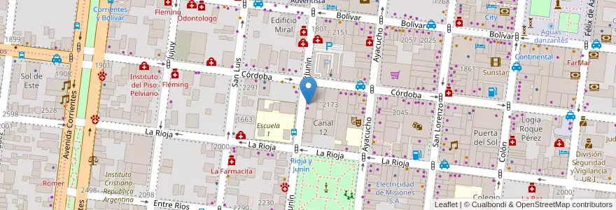 Mapa de ubicacion de Pancho & Muzza en الأرجنتين, Misiones, Departamento Capital, Municipio De Posadas, Posadas.