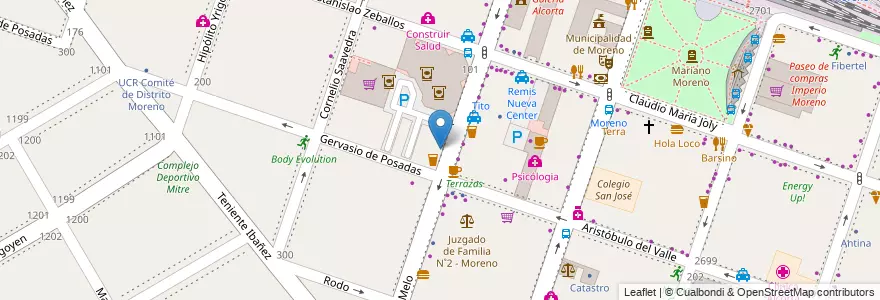 Mapa de ubicacion de Pancho Rey en Argentina, Buenos Aires, Partido De Moreno, Moreno.