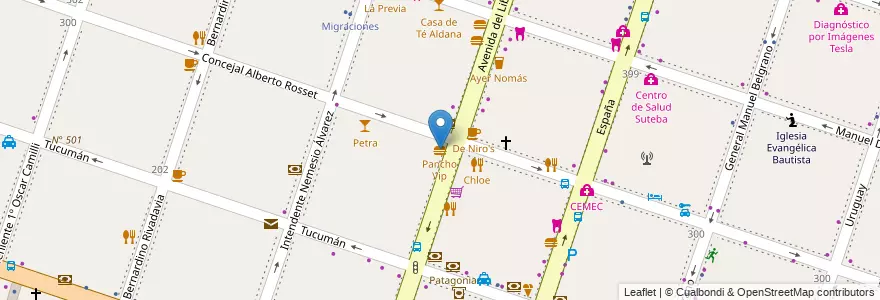 Mapa de ubicacion de Pancho Vip en آرژانتین, استان بوئنوس آیرس, Partido De Moreno, Moreno.