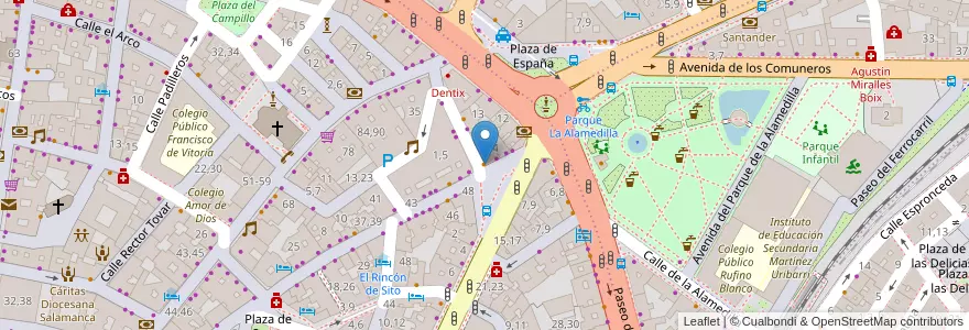 Mapa de ubicacion de Pandivino en Испания, Кастилия И Леон, Саламанка, Campo De Salamanca, Саламанка.