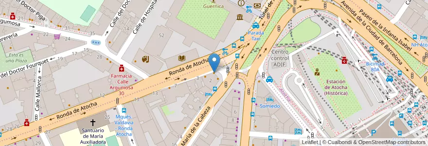 Mapa de ubicacion de Pando Cafetería en إسبانيا, منطقة مدريد, منطقة مدريد, Área Metropolitana De Madrid Y Corredor Del Henares, مدريد.
