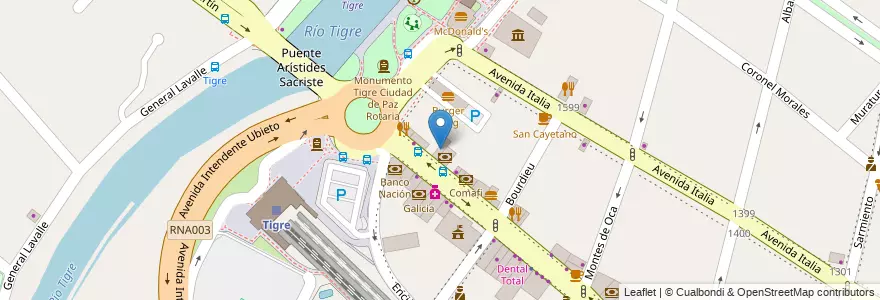 Mapa de ubicacion de Pandora & Co en Arjantin, Buenos Aires, Partido De Tigre, Tigre.