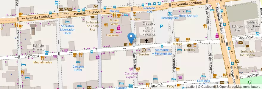 Mapa de ubicacion de Pani, San Nicolas en آرژانتین, Ciudad Autónoma De Buenos Aires, Comuna 1, Buenos Aires.