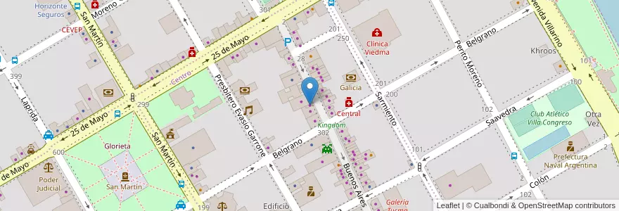 Mapa de ubicacion de Panic Show en Argentinië, Río Negro, Departamento Adolfo Alsina, Viedma, Viedma.