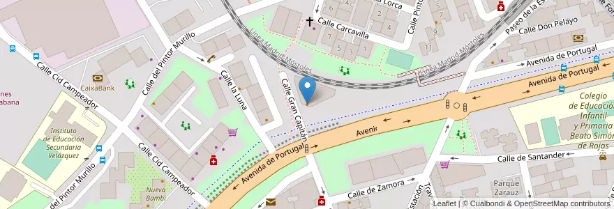 Mapa de ubicacion de Panorama en Spain, Community Of Madrid, Community Of Madrid, Área Metropolitana De Madrid Y Corredor Del Henares, Móstoles.