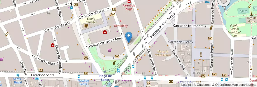 Mapa de ubicacion de Pans & Company - Pollo Campero en إسبانيا, كتالونيا, برشلونة, بارسلونس, Barcelona.