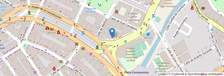 Mapa de ubicacion de Pantxica-Orio en 스페인, Aragón, 사라고사, Zaragoza, 사라고사.