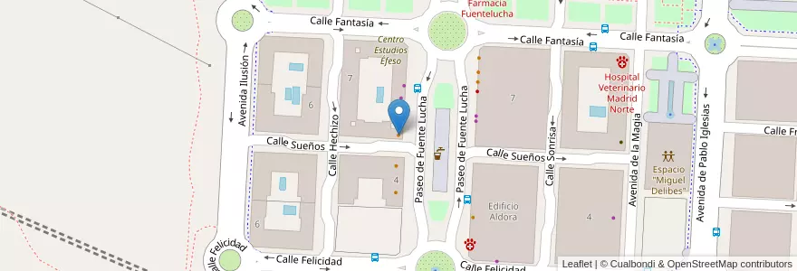 Mapa de ubicacion de Papa John's en إسبانيا, منطقة مدريد, منطقة مدريد, Área Metropolitana De Madrid Y Corredor Del Henares, ألكوبينداس.