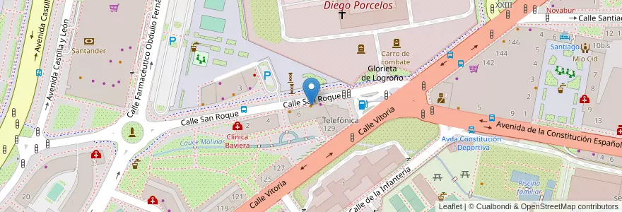 Mapa de ubicacion de Papa John's en 西班牙, Castilla Y León, Burgos, Alfoz De Burgos, Burgos.