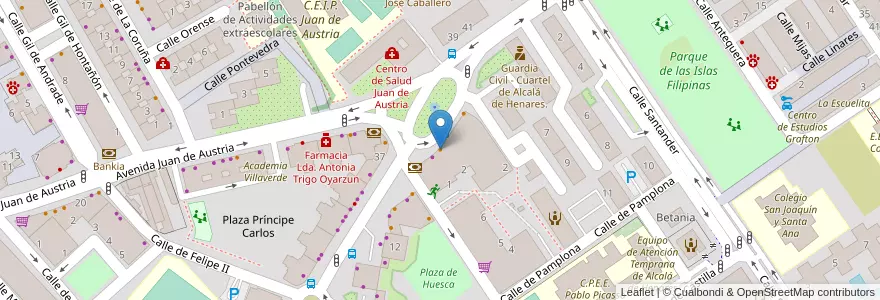 Mapa de ubicacion de Papa John's en إسبانيا, منطقة مدريد, منطقة مدريد, Área Metropolitana De Madrid Y Corredor Del Henares, القلعة الحجارة.