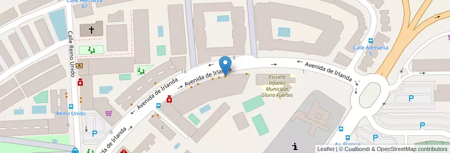 Mapa de ubicacion de Papa Johns Pizza en Spain, Castile-La Mancha, Toledo, Toledo, Toledo.