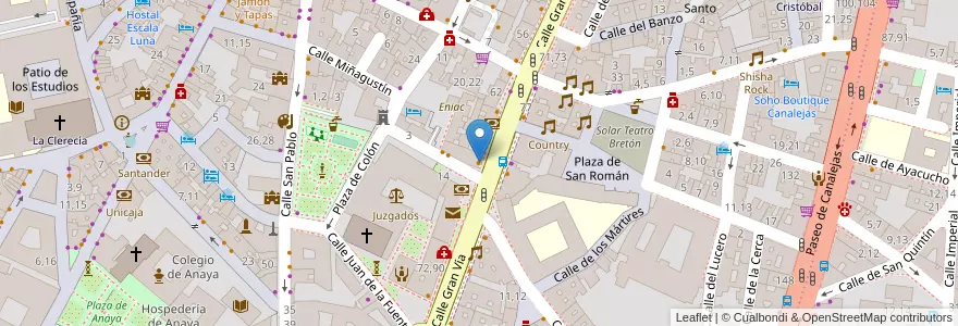 Mapa de ubicacion de Papa John's Pizza en España, Castilla Y León, Salamanca, Campo De Salamanca, Salamanca.