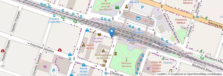 Mapa de ubicacion de Papa Manía en Argentina, Buenos Aires, Partido De Moreno, Moreno.
