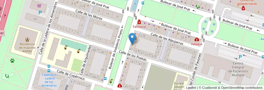 Mapa de ubicacion de Papa Pizza en スペイン, マドリード州, Comunidad De Madrid, Área Metropolitana De Madrid Y Corredor Del Henares, Madrid.