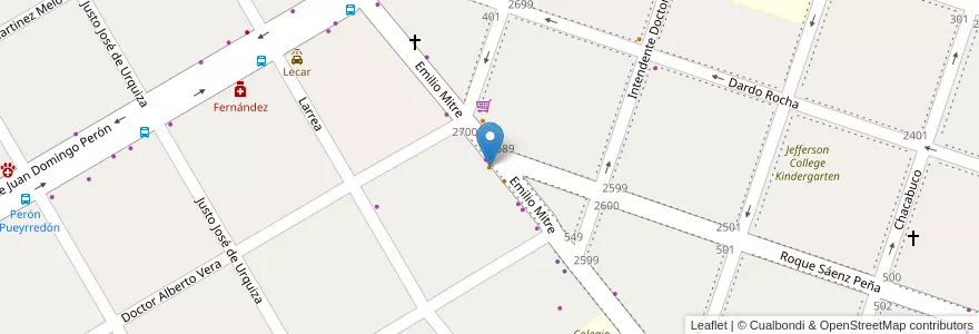 Mapa de ubicacion de Papa Pizza en Argentinië, Buenos Aires, Partido De Moreno, Moreno.