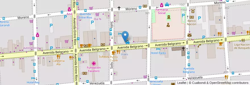 Mapa de ubicacion de Papafrancisco, Montserrat en 阿根廷, Ciudad Autónoma De Buenos Aires, Comuna 1, 布宜诺斯艾利斯.