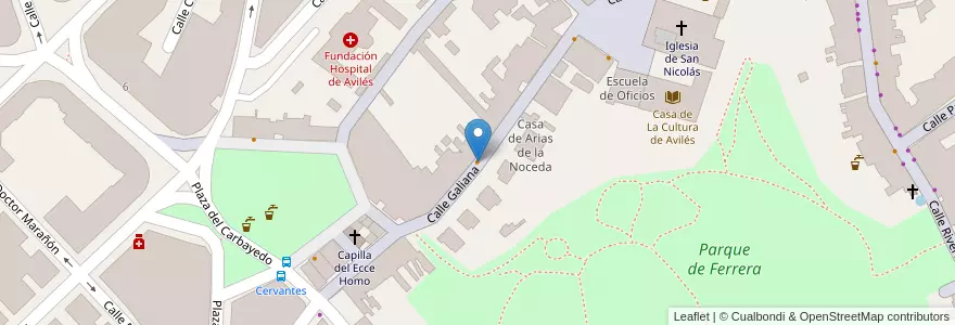 Mapa de ubicacion de Paparazzi en 스페인, 아스투리아스, 아스투리아스, Avilés.