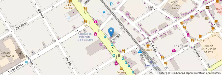 Mapa de ubicacion de Papel Nort en Arjantin, Buenos Aires, Partido De San Isidro, San Isidro.