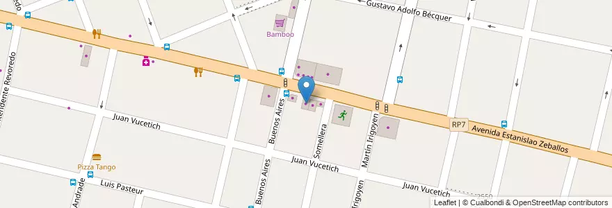 Mapa de ubicacion de Papel West en アルゼンチン, ブエノスアイレス州, Partido De Morón, Castelar.