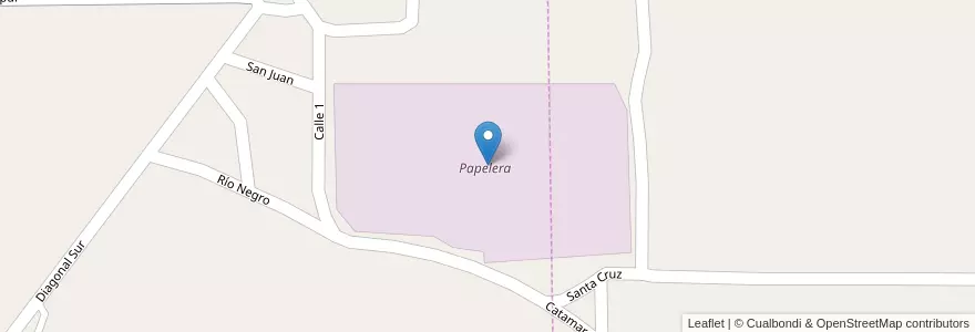 Mapa de ubicacion de Papelera en Argentine, Santa Fe, Departamento General Obligado.