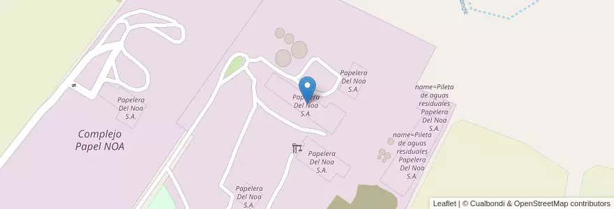 Mapa de ubicacion de Papelera Del Noa S.A. en Argentina, Jujuy, Departamento Palpalá, Municipio De Palpalá.