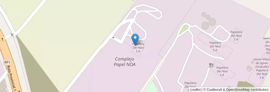 Mapa de ubicacion de Papelera Del Noa S.A. en Arjantin, Jujuy, Departamento Palpalá, Municipio De Palpalá.