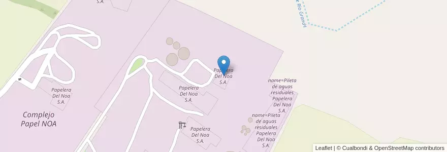 Mapa de ubicacion de Papelera Del Noa S.A. en 阿根廷, Jujuy, Departamento Palpalá, Municipio De Palpalá.