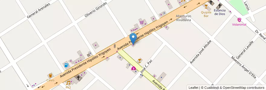 Mapa de ubicacion de Papelera R25 en Argentine, Province De Buenos Aires, Partido De José C. Paz.