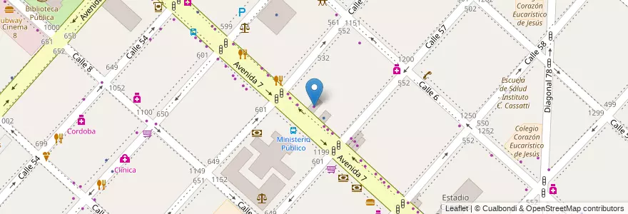 Mapa de ubicacion de Papeleria Batik, Casco Urbano en Argentinië, Buenos Aires, Partido De La Plata, La Plata.