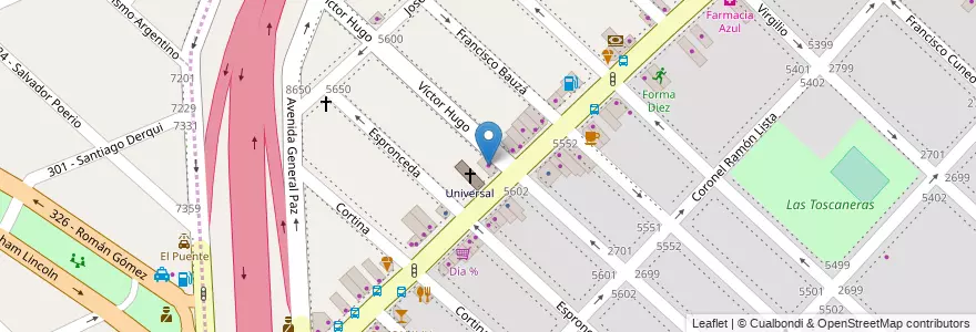 Mapa de ubicacion de Papelmar S.R.L., Villa Real en الأرجنتين, بوينس آيرس, Comuna 10, Partido De Tres De Febrero.